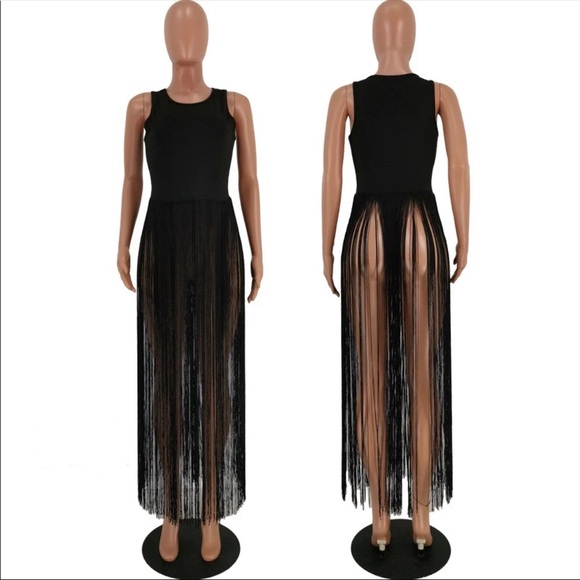 NWT Black fringe top - Picture 3 of 4